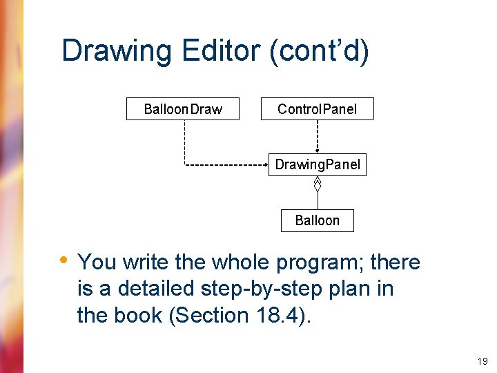 Drawing Editor (cont’d) Balloon. Draw Control. Panel Drawing. Panel Balloon • You write the