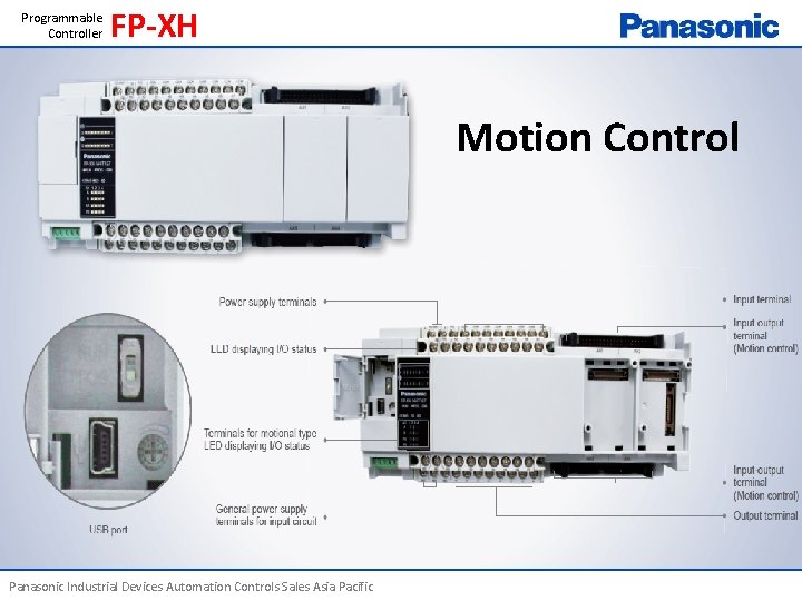 Programmable Controller FP-XH Motion Control Panasonic Industrial Devices Automation Controls Sales Asia Pacific 