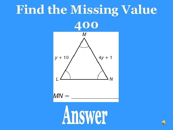 Find the Missing Value 400 