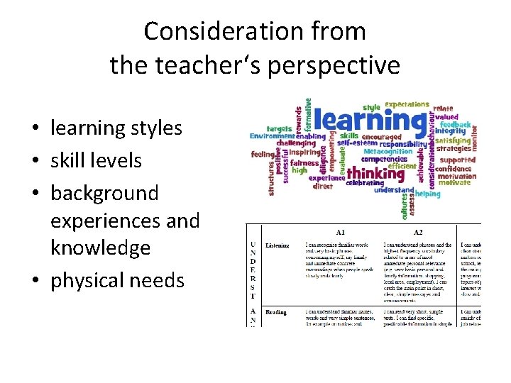 Differentiation the process by which differences between learners