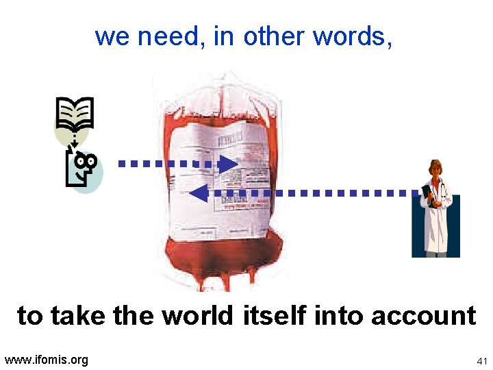 we need, in other words, to take the world itself into account www. ifomis.