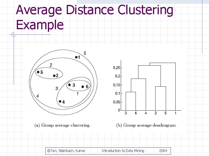 Average Distance Clustering Example ©Tan, Steinbach, Kumar Introduction to Data Mining 2004 