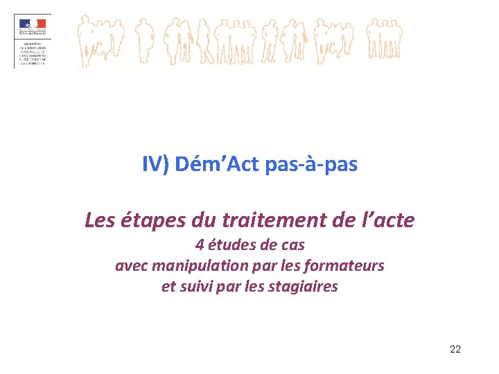 IV) Dém’Act pas-à-pas Les étapes du traitement de l’acte 4 études de cas avec