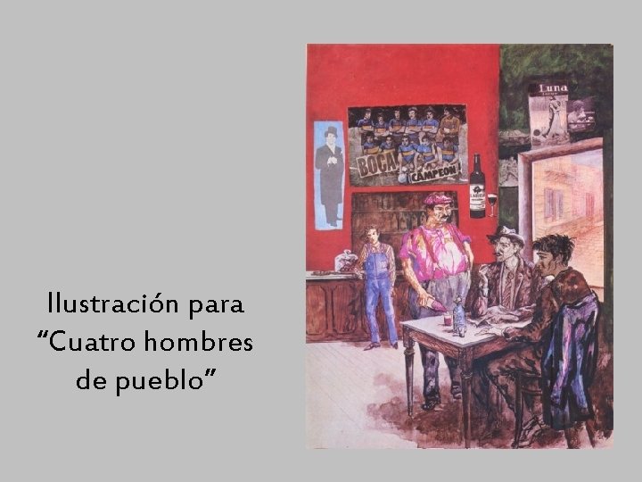 Ilustración para “Cuatro hombres de pueblo” 