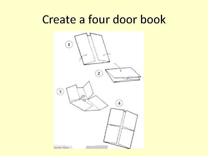 Create a four door book 