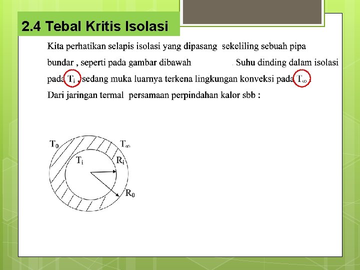 2. 4 Tebal Kritis Isolasi 