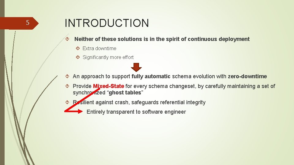 5 INTRODUCTION Neither of these solutions is in the spirit of continuous deployment Extra