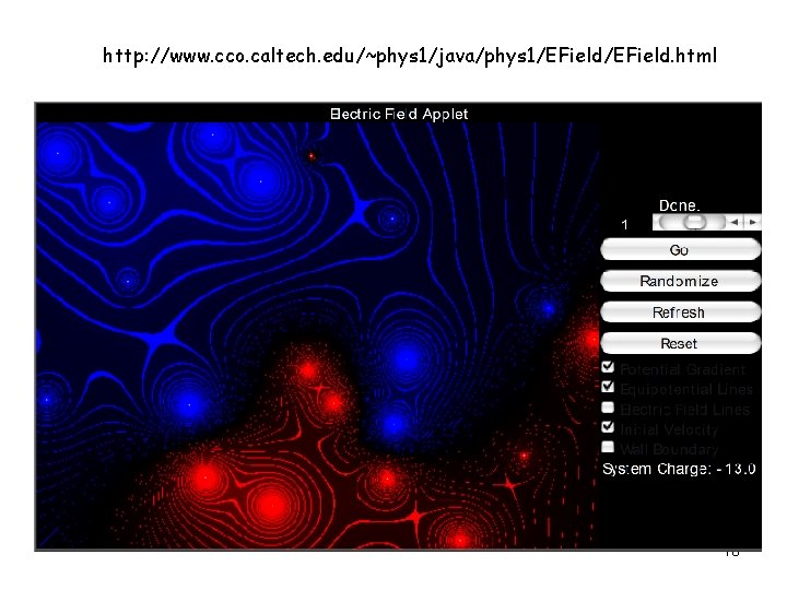 http: //www. cco. caltech. edu/~phys 1/java/phys 1/EField. html 10 