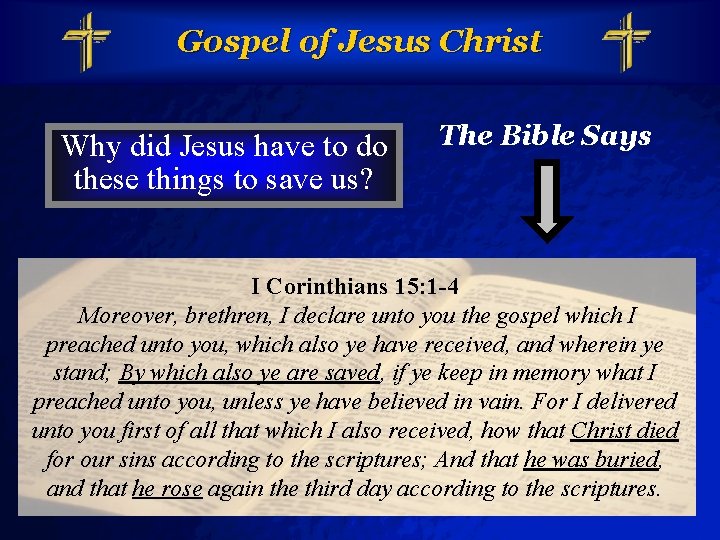 Slide 11 © 2003 By Default! Gospel of Jesus Christ Why did Jesus have