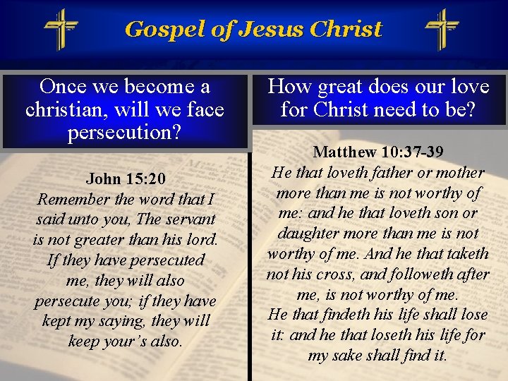 Slide 29 © 2003 By Default! Gospel of Jesus Christ Once we become a