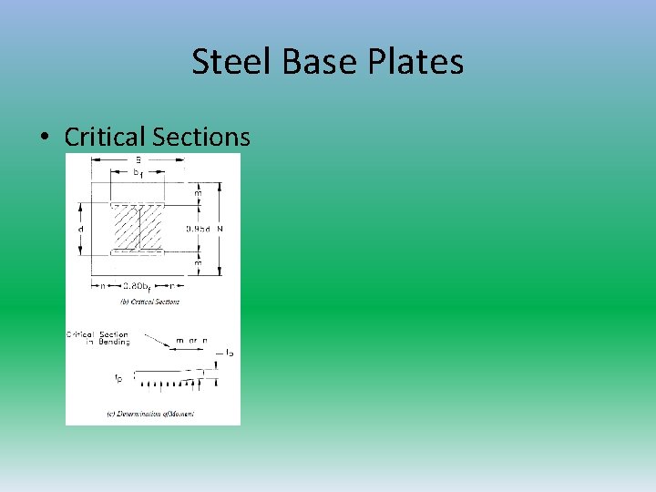 Steel Base Plates • Critical Sections 