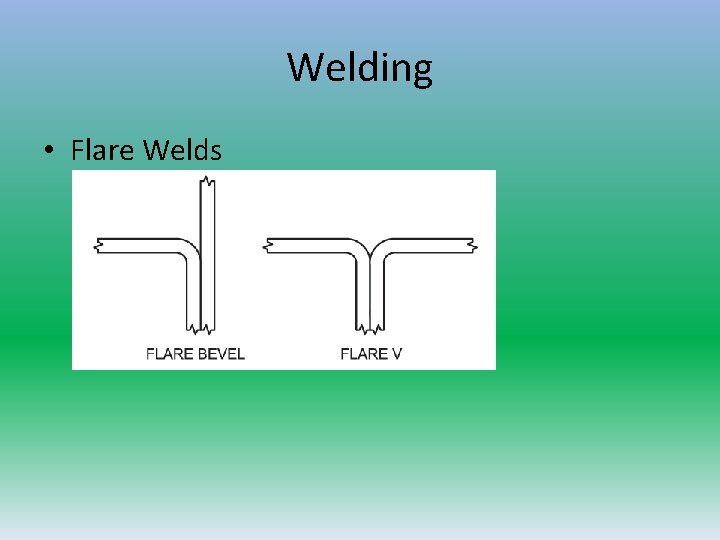 Welding • Flare Welds 