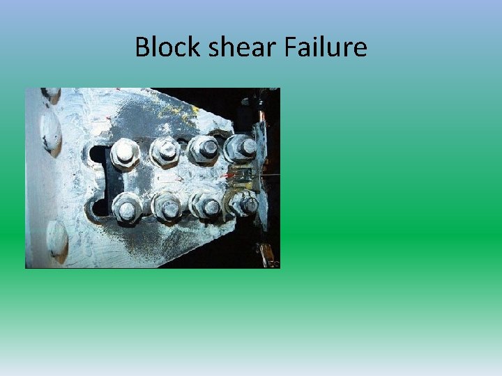 Block shear Failure  Block shear Failure