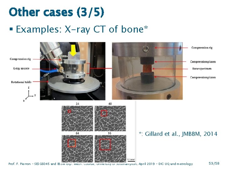 Other cases (3/5) § Examples: X-ray CT of bone* *: Gillard et al. ,