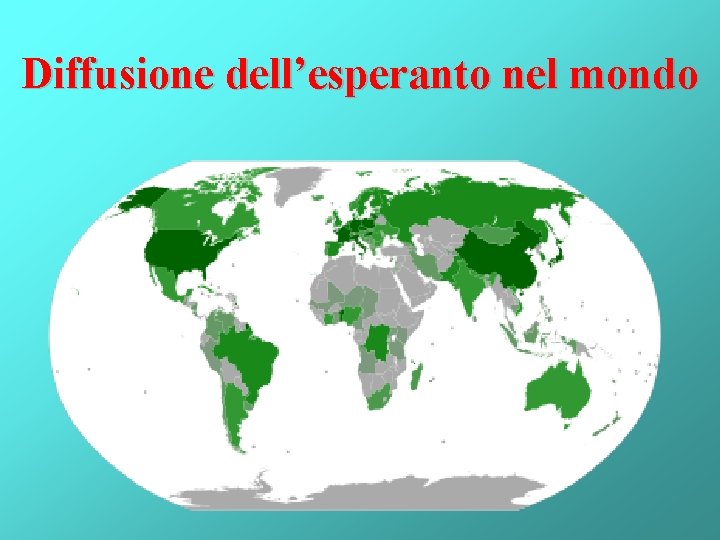 Diffusione dell’esperanto nel mondo 