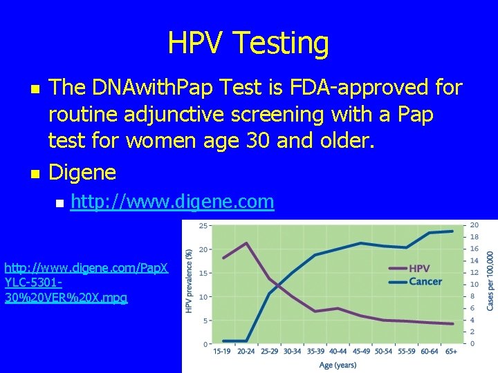 HPV Testing n n The DNAwith. Pap Test is FDA-approved for routine adjunctive screening