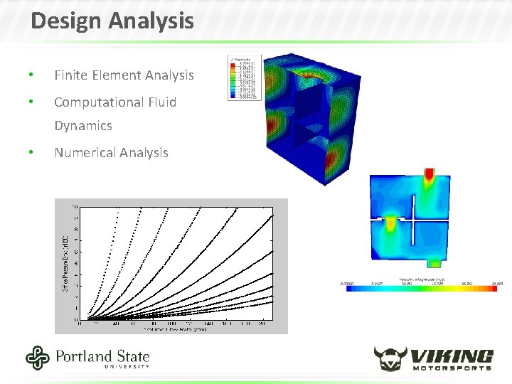 Design Analysis • Finite Element Analysis • Computational Fluid Dynamics • Numerical Analysis 