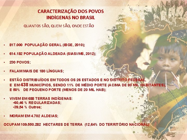 CARACTERIZAÇÃO DOS POVOS INDÍGENAS NO BRASIL QUANTOS SÃO, QUEM SÃO, ONDE ESTÃO • 817.