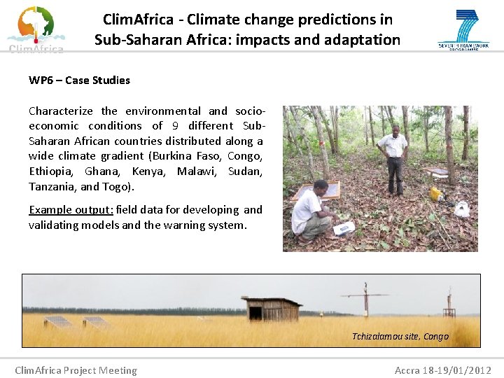 Clim. Africa - Climate change predictions in Sub-Saharan Africa: impacts and adaptation WP 6