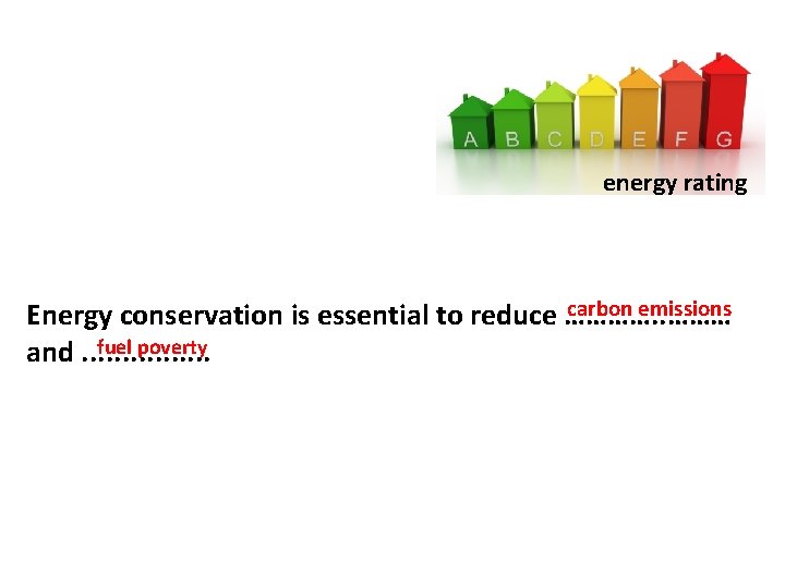 energy rating carbon emissions Energy conservation is essential to reduce …………. . ……… fuel