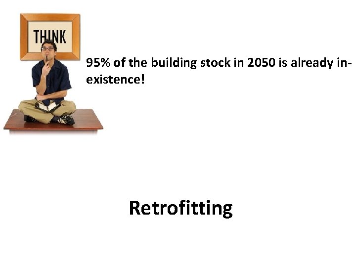 95% of the building stock in 2050 is already inexistence! Retrofitting 