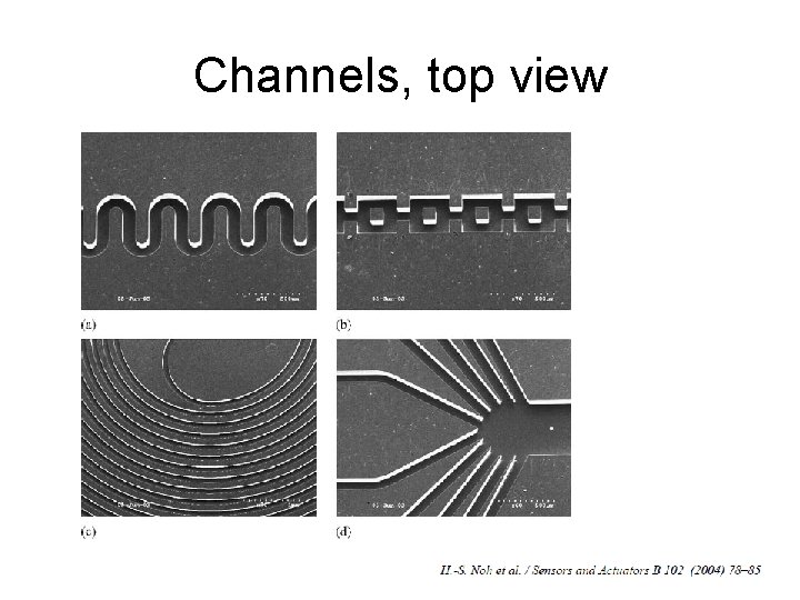 Channels, top view 