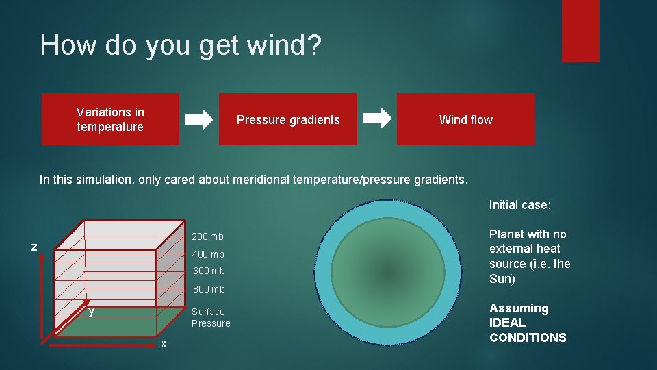 How do you get wind? Variations in temperature Pressure gradients Wind flow In this