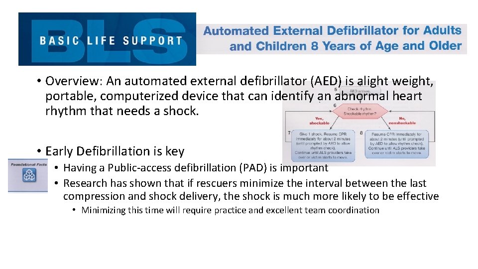  • Overview: An automated external defibrillator (AED) is alight weight, portable, computerized device