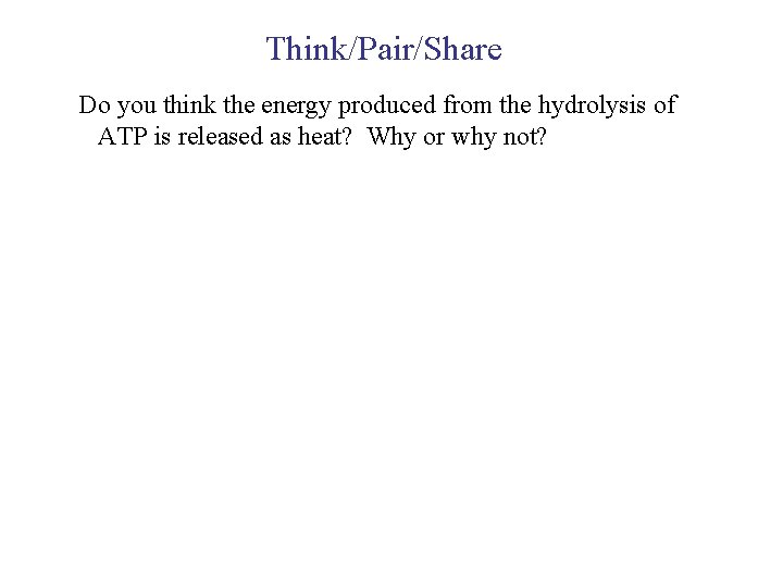 UNIT 3 Chapter 5: Energy Changes Section 5. 2 Think/Pair/Share Do you think the