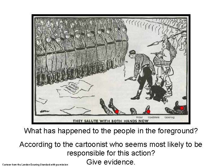 What has happened to the people in the foreground? According to the cartoonist who