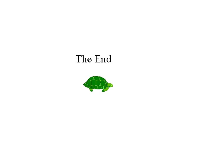 The End The End