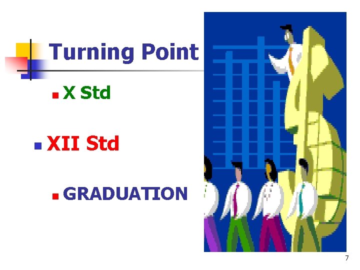 Turning Point n n X Std XII Std n GRADUATION 7 