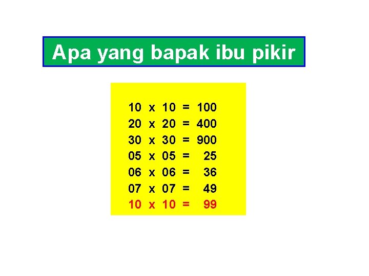 Apa yang bapak ibu pikir 10 20 30 05 06 07 10 x x