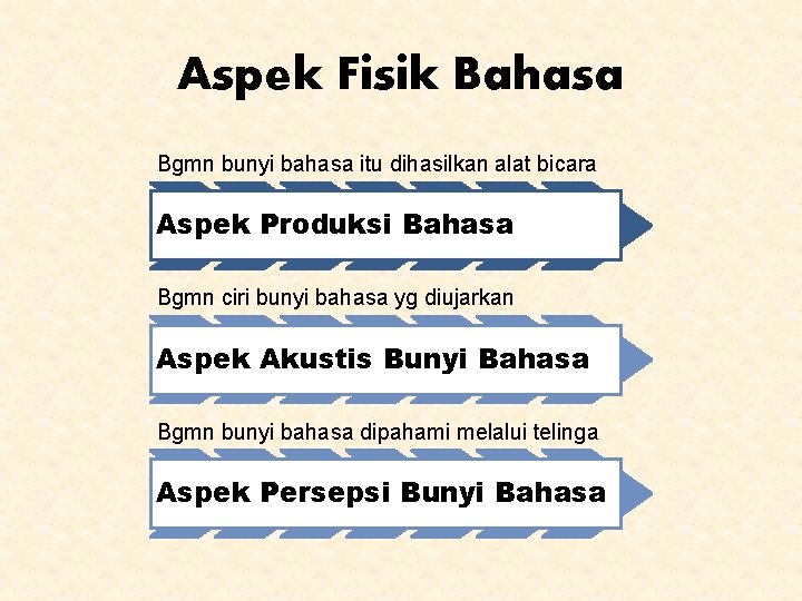 Aspek Fisik Bahasa Bgmn bunyi bahasa itu dihasilkan alat bicara Aspek Produksi Bahasa Bgmn