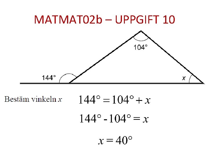 MATMAT 02 b – UPPGIFT 10 