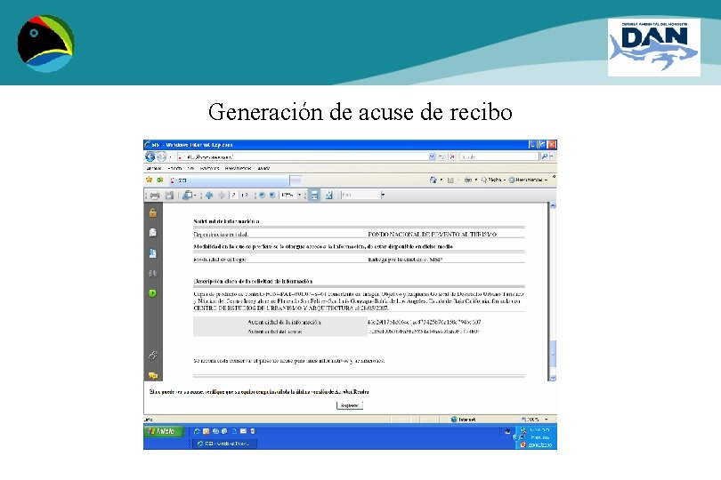 Generación de acuse de recibo 