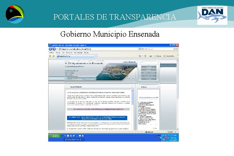 PORTALES DE TRANSPARENCIA Gobierno Municipio Ensenada 