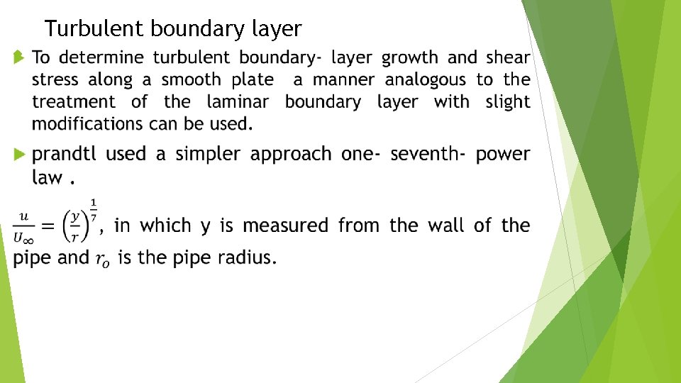 Turbulent boundary layer 