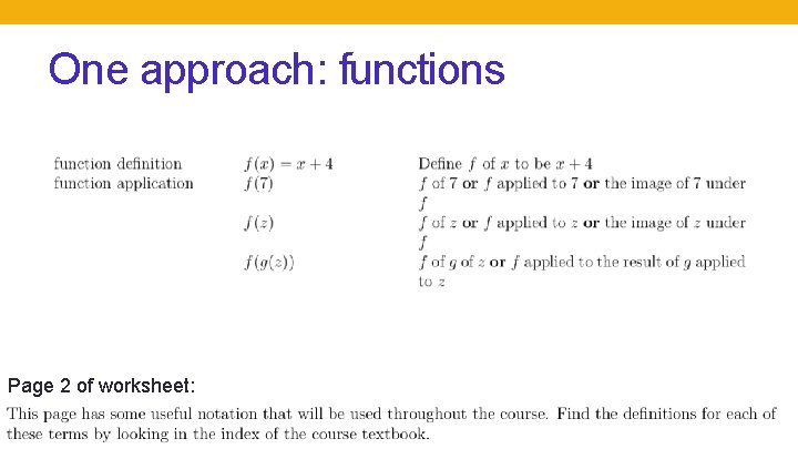 One approach: functions Page 2 of worksheet: 