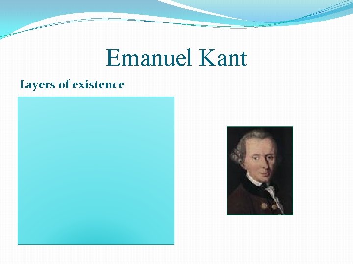Emanuel Kant Layers of existence 