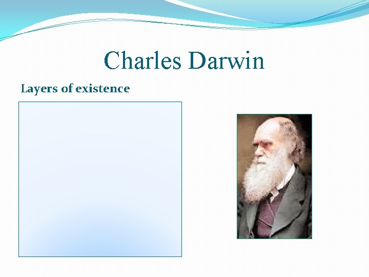 Charles Darwin Layers of existence 