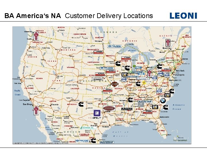BA America‘s NA Customer Delivery Locations 13 