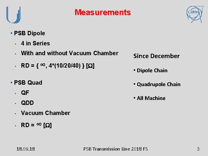Measurements • PSB Dipole • 4 in Series • With and without Vacuum Chamber