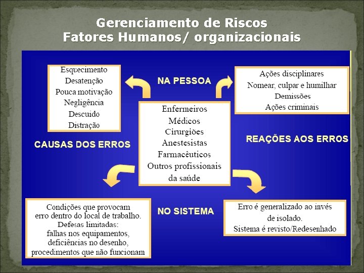 Gerenciamento de Riscos Fatores Humanos/ organizacionais 