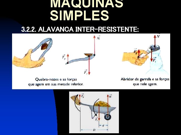 MÁQUINAS SIMPLES 3. 2. 2. ALAVANCA INTER-RESISTENTE: 