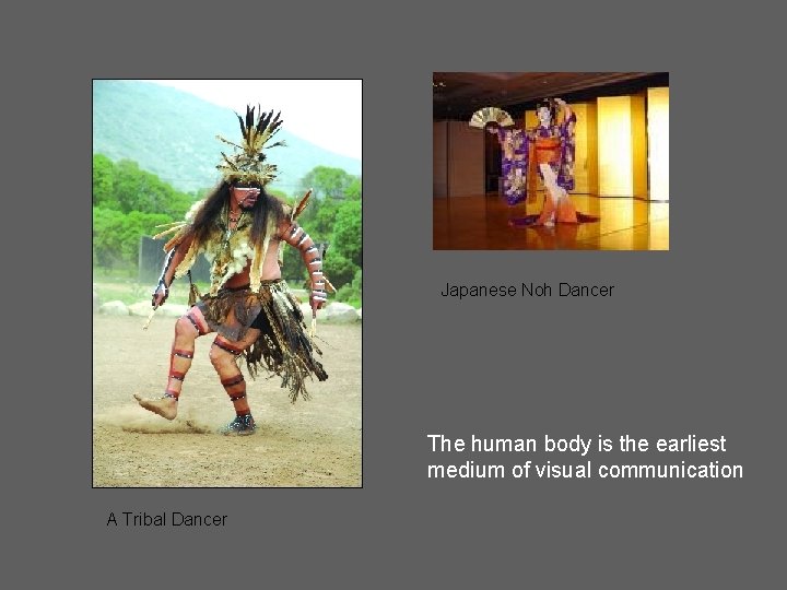 Japanese Noh Dancer The human body is the earliest medium of visual communication A