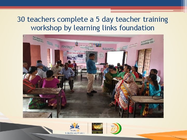 30 teachers complete a 5 day teacher training workshop by learning links foundation 