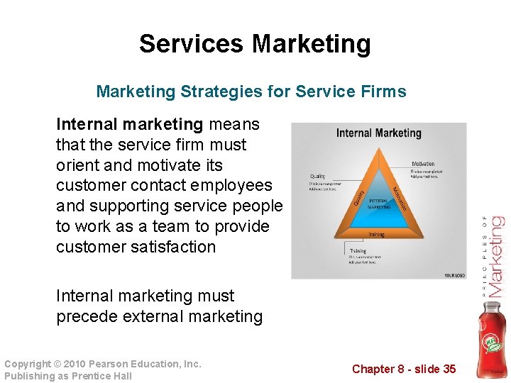 Services Marketing Strategies for Service Firms Internal marketing means that the service firm must