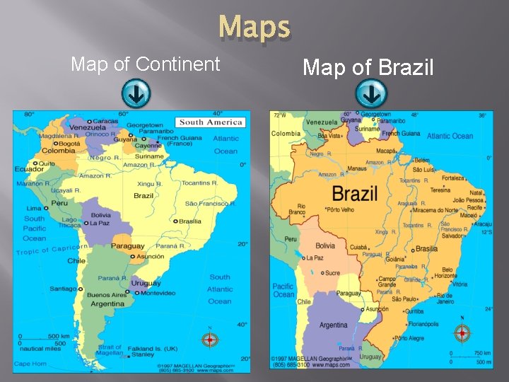 Maps Map of Continent Map of Brazil 