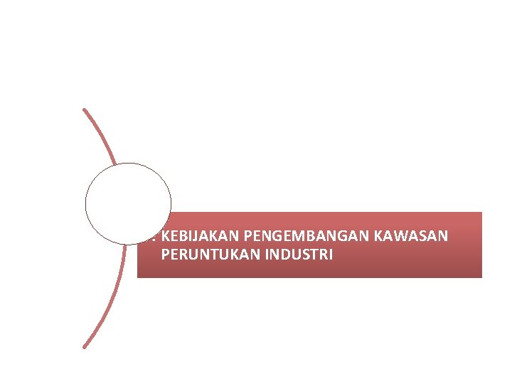 V. KEBIJAKAN PENGEMBANGAN KAWASAN PERUNTUKAN INDUSTRI 